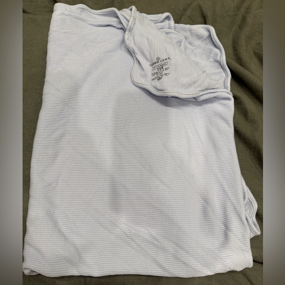 Light Blue Caden Lane Swaddle Blanket